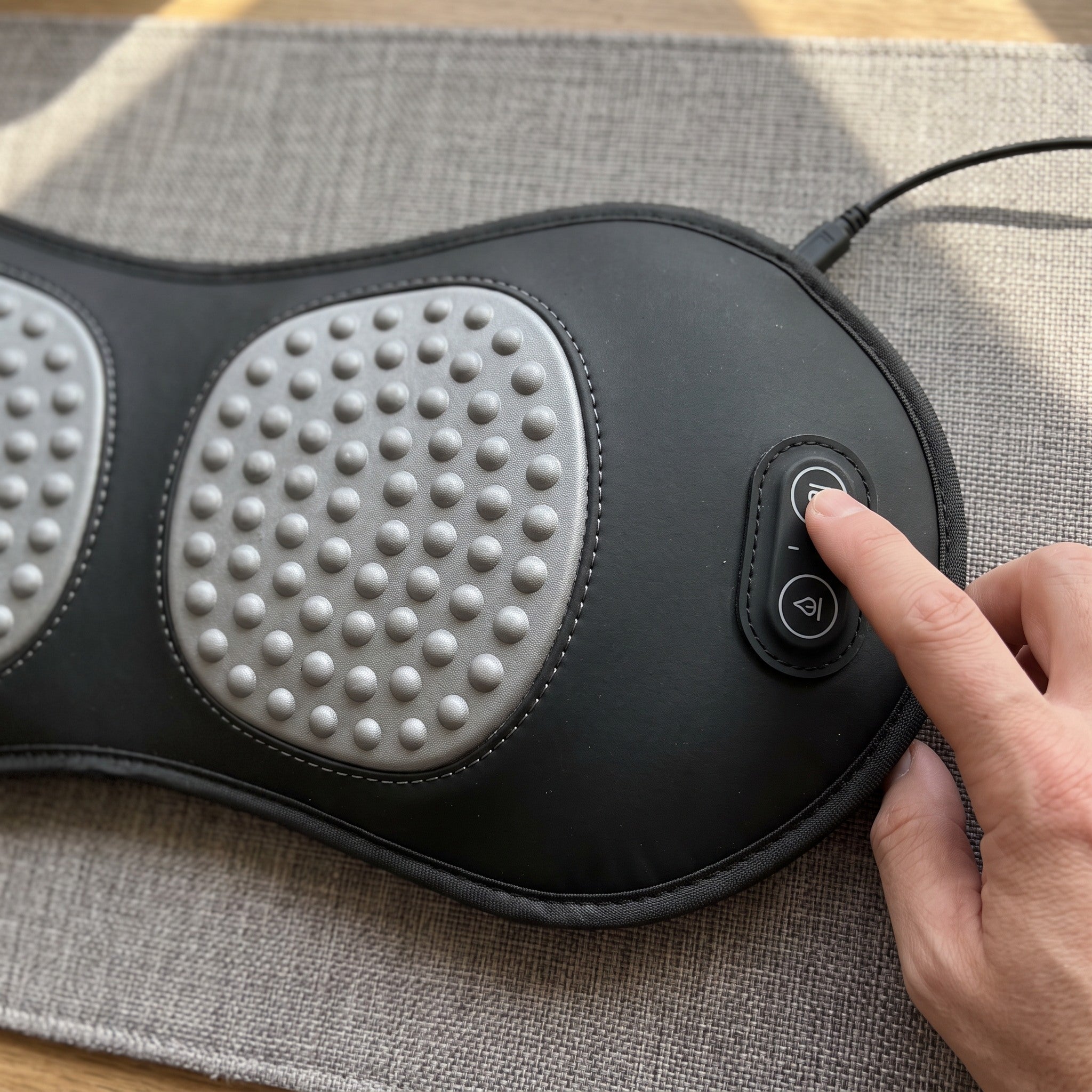 Two textured pads and simple button controls